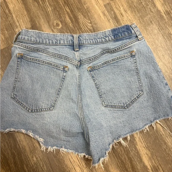 Abercrombie & Fitch Light Blue Jean Shorts Curve Love - Picture 4 of 5
